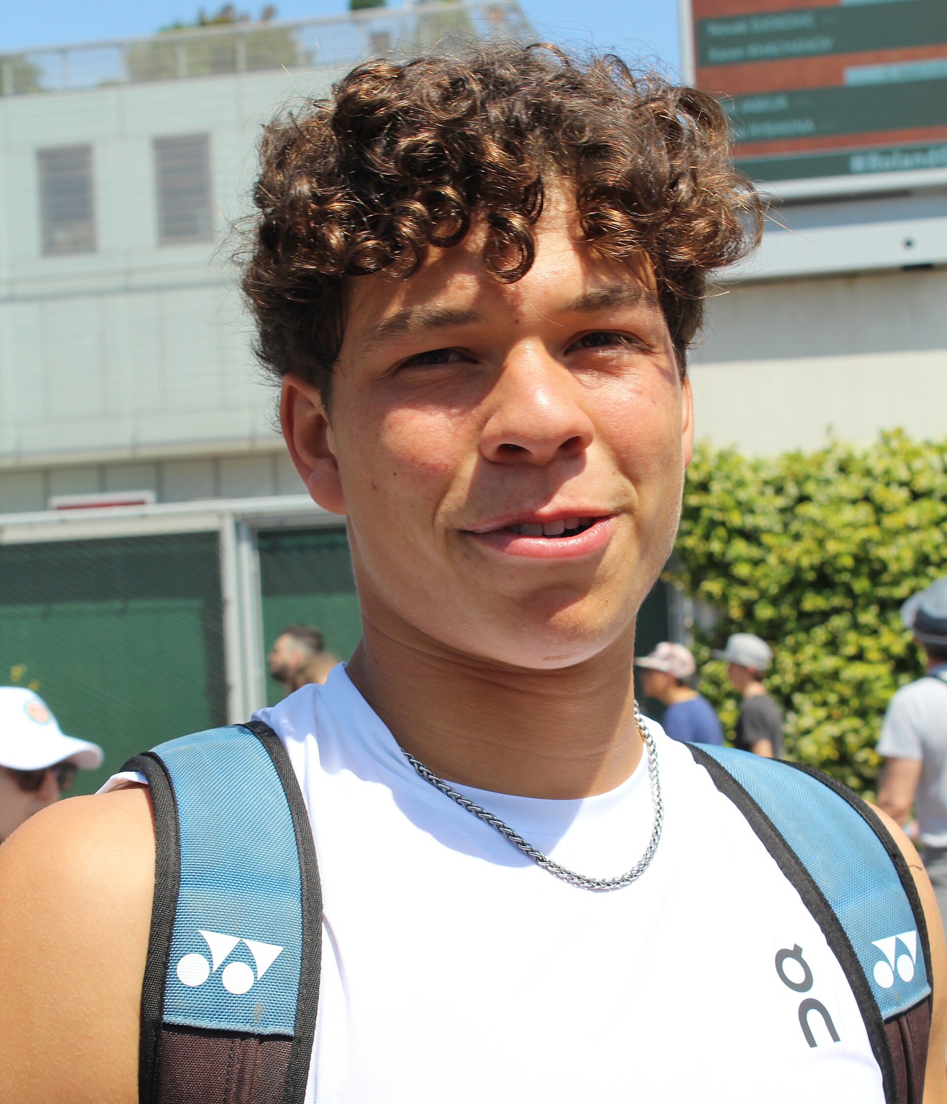 Ben Shelton at Roland Garros on Yannick Noah Day in 2023